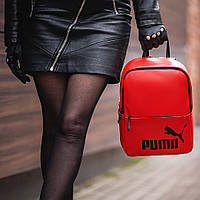Жіночий рюкзак Пума з екошкіри, рюкзак з шкірозамінника,міський рюкзак для дівчат,Червоний