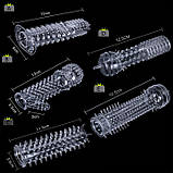 Набір рельєфних еластичних насадок на пеніс 5 штук, фото 2