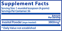 Vital Nutrients Inositol Powder (Myo-Inositol) 225 грамів BX079, фото 4