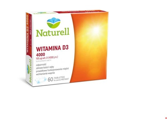 Naturell вітамін D3 100 мкг (4000 IU) 60 жувальних таблеток