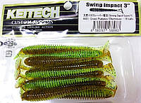 Силикон Keitech Swing Impact 3" (10шт/упак) ц#401: Green Pumpkin/Chartreuse