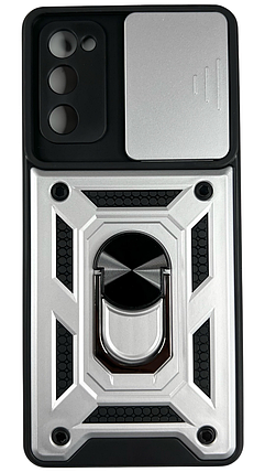 PC + TPU чохол Camshield armor для Samsung Galaxy S20 FE / сріблястий, фото 1