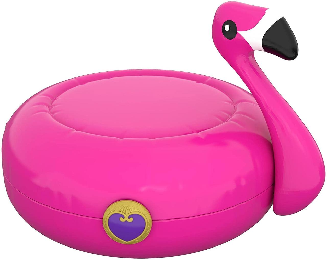 Игровой набор Polly Pocket Pocket World Flamingo Floatie Карманный Мир Аквапарк Фламинго компактный (FRY38) - фото 4 - id-p1555793037