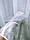 Білий тюль із вертикальними смужками й абстракційним візерунком, фото 5