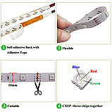 Світлодіодна вологозахищена LED стрічка 5050 RGB комплект, фото 3
