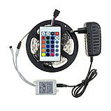Світлодіодна вологозахищена LED стрічка 5050 RGB комплект, фото 5