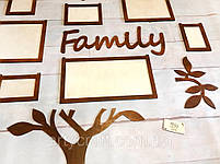 Дерев'яний колаж для фото "Дерево Family" 1,3х1,26 м (Тикове дерево), фото 5