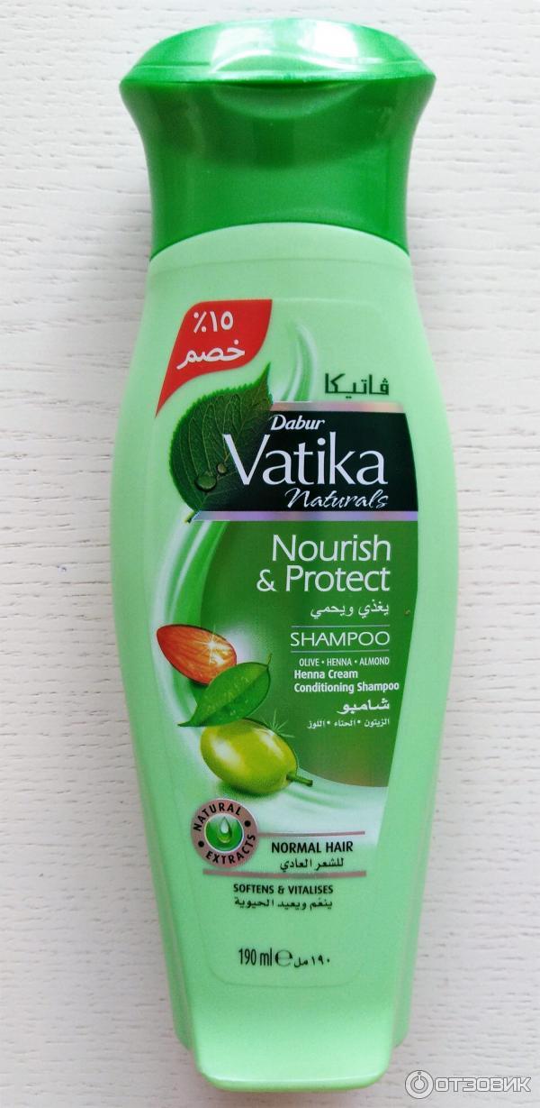 Аюрведичний шампунь для нормального волосся Живлення й захист — Dabur Vatika Nourish & Protect Shampoo Єгипетський