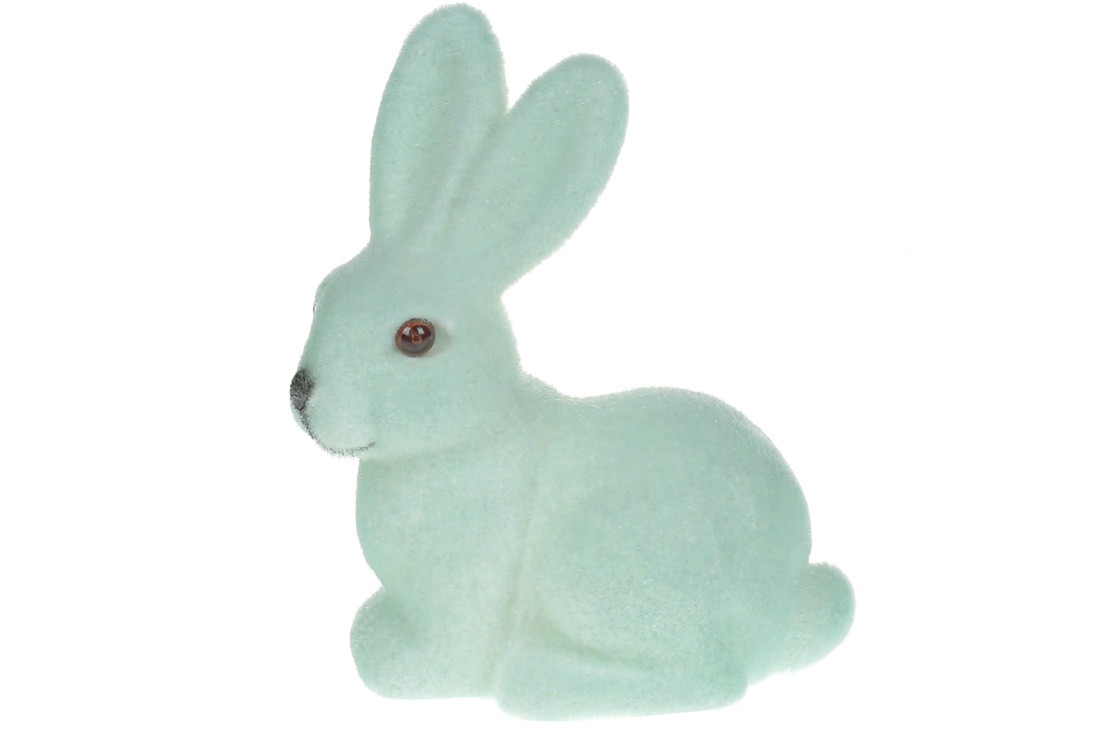 Фігурка декоративна Великодній Кролик, 10см, колір - м'ятний