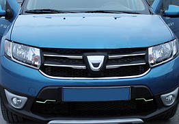 Накладки на решітку Omsa Line для Dacia Logan MCV (2013-2020) Нержавіюча сталь (4 шт.)