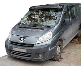 Козирьок на лобове скло для Fiat Scudo (2007-2015) чорний глянець Полікарбонат