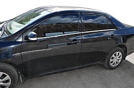 Зовнішня окантовка вікон Omsa Line для Toyota Corolla 2007-2013 Нержавіюча сталь (4 шт)