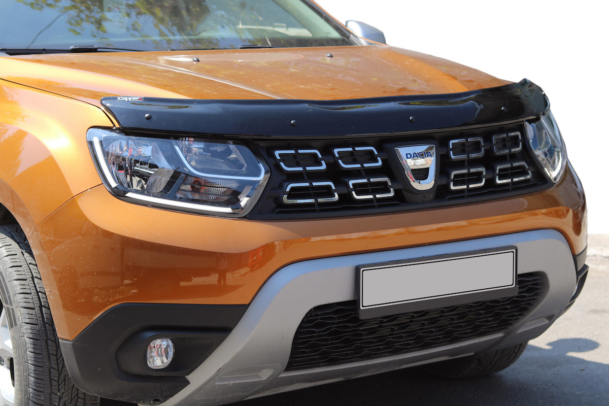 Дефлектор капоту для Dacia Duster 2018-2024 Полікарбонат, фото 1