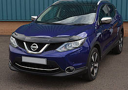 Дефлектор капота для Nissan Qashqai (2014-2017) Полікарбонат