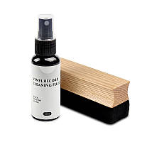 Набір для чищення вінілових пластинок Goka GK-R46 Ash wooden brush record cleaning care kit