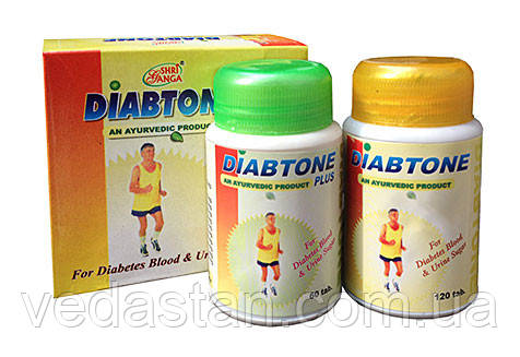Диабтон плюс Diabtone plus - комплекс для інсуліно-залежних 120 tab з жовтою кришкою і 60 таб з зеленої крышк