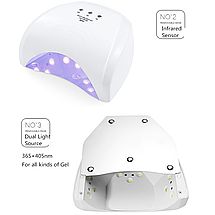 Ультрафіолетова LED-лампа Lilly Beaute SUN5X 36 Вт для сушіння гель-лаку та гелю, біла, фото 4