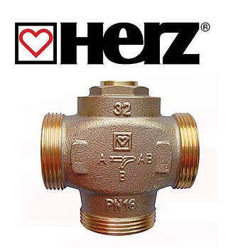 Триходовий змішувальний клапан HERZ Teplomix 55 °C DN32 1 1/2" (1776614)