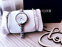 Женский подарочный набор для женщин наручные часы с двумя браслетами ручные часы для женщин