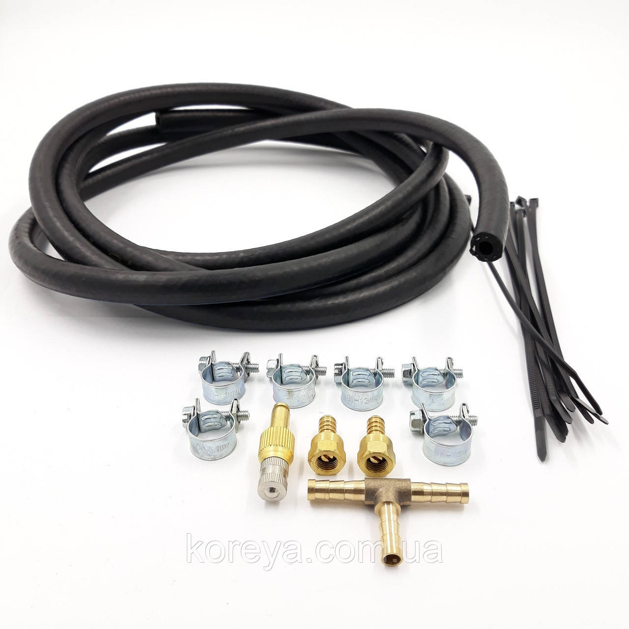 Комплект для підкачування пневмоподушок із силовими хомутами. Набір підкачування пневмобаланов, фото 1