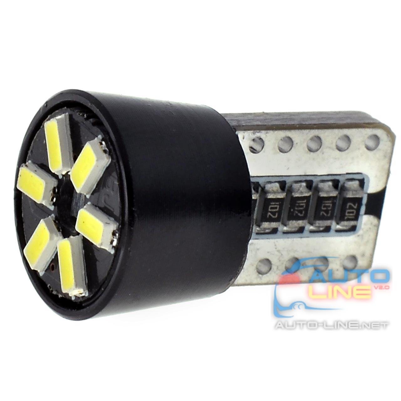 CAN LED-лампа W5W з обманкою — Cyclone T10-044 CAN 3014-6 12V MJ