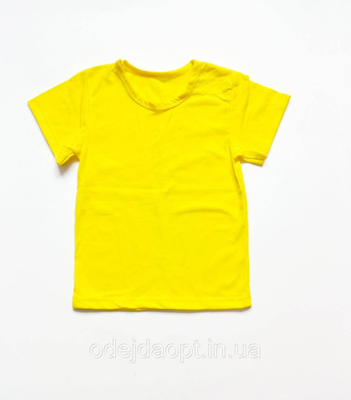 Дитяча жовта футболка гуртом і в роздріб
