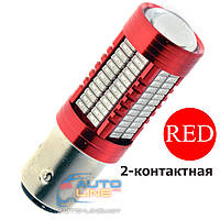 LED-лампа червона P21W двоконтактна — Cyclone S25-054(2)R CAN 4014-106 12V MJ (двухконтактна, червоний)