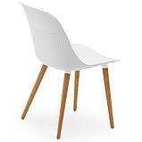 Стілець Tilia Shell-N ніжки букові біла слонова кістка, фото 2