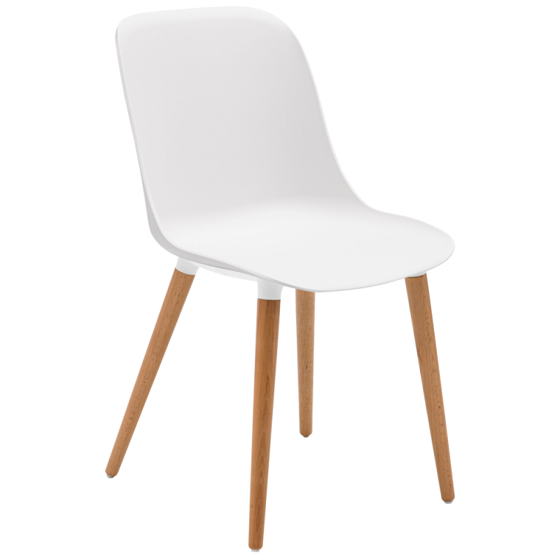 Стілець Tilia Shell-N ніжки букові біла слонова кістка, фото 1