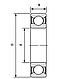 Підшипник 61904-2RS1 (ГОСТ: 1000904), ZVL (Словаччина), 20х37х9 мм ...