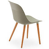 Стілець Tilia Shell-N ніжки букові сірий цемент, фото 2