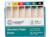 Штифты бумажные(пины), 02 конусность, Gapadent, №30, 200 шт.