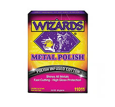 Вата для очищення металу і хрому - Wizards Metal Polish 85 р. (11011)