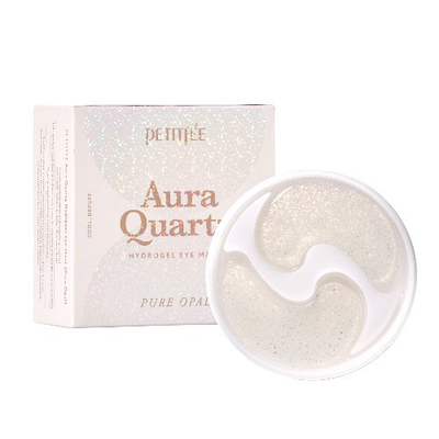 Гідрогелеві патчі для очей з протеїнами перлів PETITFEE Aura Quartz Hydrogel Eye Mask Pure Opal 40шт.