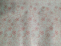 Клейонка силіконова ( рожеві квіти )