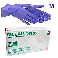 Перчатки нитриловые Blue Basic Plus AMPri синие 200 штук розмір М