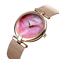 Наручные женские часы Skmei 9177 (Розовые)