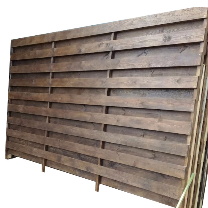Дерев'яний горизонтальний паркан для дачі з дерев'яними лагами LNK - фото 1 - id-p912205378