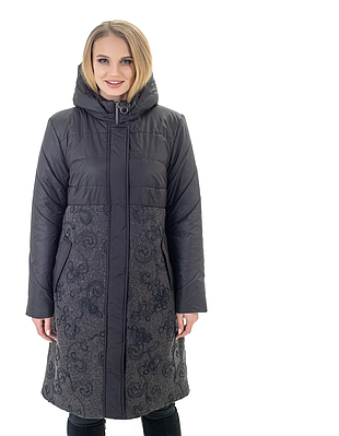 Куртка жіноча осінь-весна Батал 50-68 сірий