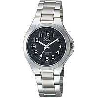 Чоловічий класичний наручний годинник на сталевому браслеті Q&Q Q618