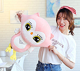 Іграшка подушка плед 3 в 1 Сова (Совушка, совеня) 45 см, фото 4