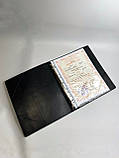 Шкіряна папка для паперів А4 "НА ПІДПИС" чорна, фото 2