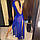 Купальник роздільний 3в1: ліф, плавки, плаття-туніка синій, фото 5