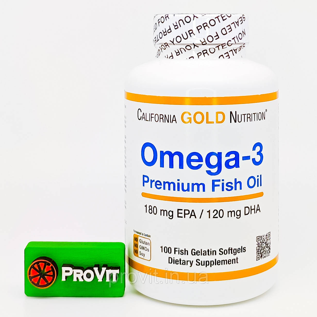 Омега 3 California Gold Nutrition Омега-3 риб'ячий жир преміальної якості 100 кап.