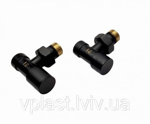 Комплект кранів 1/2" Invena (американка) чорний, фото 3