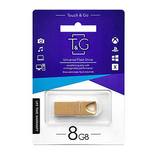 Накопичувач USB 8GB T&G металева серія 117 золото, фото 2