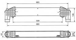 Радіатор інтеркулера VW Sharan 1.8 T/1.9 TDI 95-10