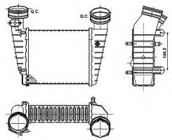 Радіатор інтеркулера VAG Superb/Passat 1.8 T AWT 2001-