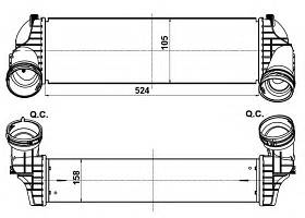 Інтеркулер BMW X5 3.0 D 07-13/X6 3.0 D 08-