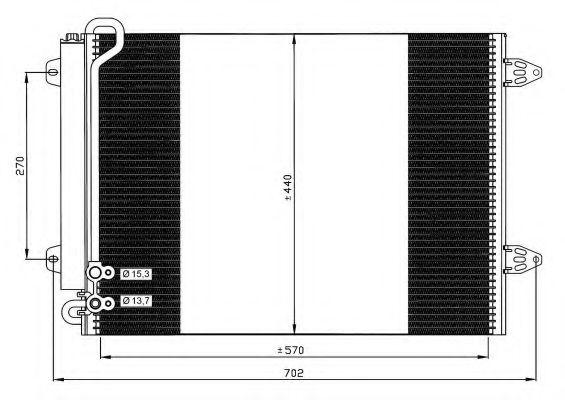Радіатор AC VW CC, PASSAT, PASSAT ALLTRACK, PASSAT CC 1.6-2.0D 03.05-